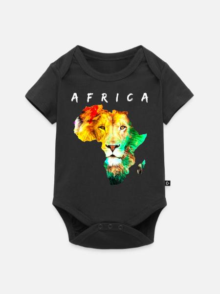 Afrika - Baby Premium Kurzarmbody - Schwarz