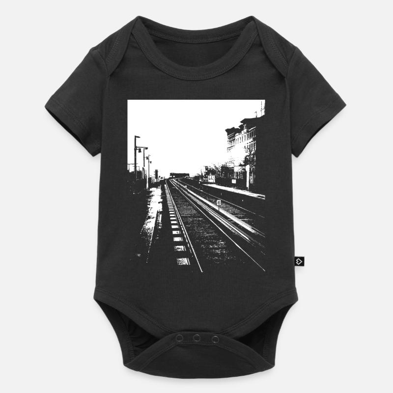 U-Bahn - Baby Premium Kurzarmbody - Schwarz