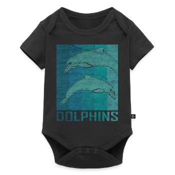 Dolphin dolphin marine animal sea gift - Baby Premium short-sleeve bodysuit - black - Front