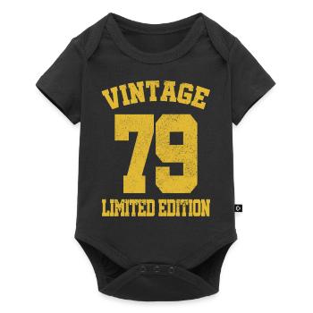 Geburtsjahr 1979 - Baby Premium Kurzarmbody - Schwarz - Vorne