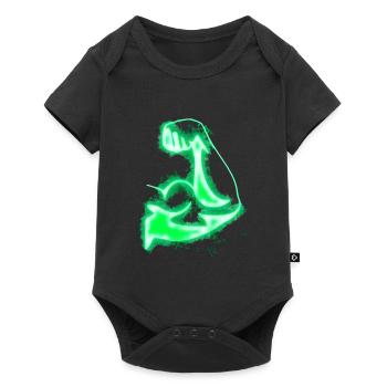 Strong arm bright glowing - Baby Premium short-sleeve bodysuit - black - Front