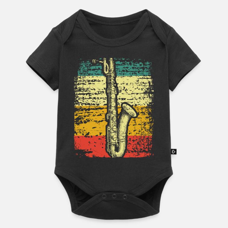 Saxophone - Body à manches courtes Premium Bébé - noir