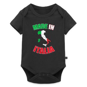 Drapeau Italie drapeau né en Italie Italie - Body à manches courtes Premium Bébé - noir - Devant