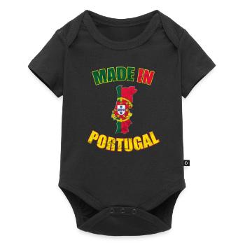 Drapeau Portugal Drapeau Né au Portugal - Body à manches courtes Premium Bébé - noir - Devant