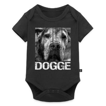 Dänische Dogge Deutsche Dogge Hund Dogge mastiff - Baby Premium Kurzarmbody - Schwarz - Vorne