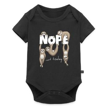 Nope not today Sloth Chill Your Life Gift - Baby Premium short-sleeve bodysuit - black - Front