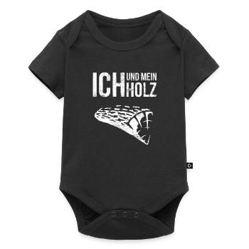 Mon bois et moi | Drôle de cadeau de ver de bois - Body à manches courtes Premium Bébé - noir - Devant