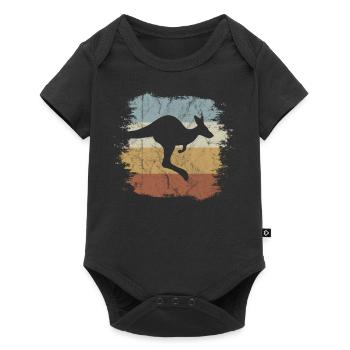 Casual Vintage Kangourou Jumping Casual - Body à manches courtes Premium Bébé - noir - Devant