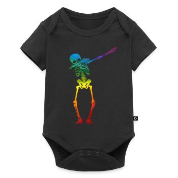Dabbing Skeleton Gay Pride - Baby Premium short-sleeve bodysuit - black - Front