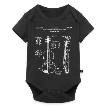 Tee shirt Joueur de Violon Vintage Imprimé 1932 - Body à manches courtes Premium Bébé - noir - Devant
