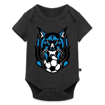foot lynx logo sauvage animal club - Body à manches courtes Premium Bébé - noir - Devant
