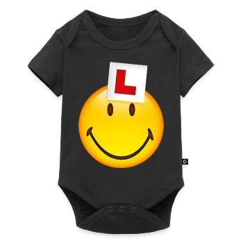 Smiley New Driver - Baby Premium short-sleeve bodysuit - black - Front