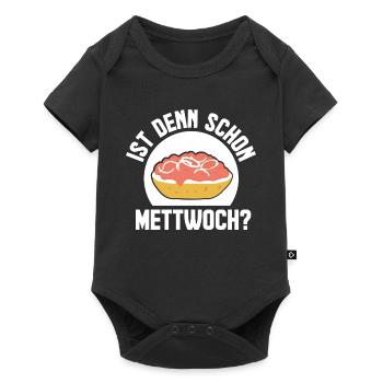 Mett - Ist denn schon Mettwoch? - Baby Premium Kurzarmbody - Schwarz - Vorne