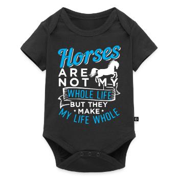 Horse Riding - Body à manches courtes Premium Bébé - noir - Devant