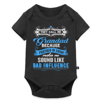 They Call Me Grandad Partner In Crime Funny - Baby Premium short-sleeve bodysuit - black - Front