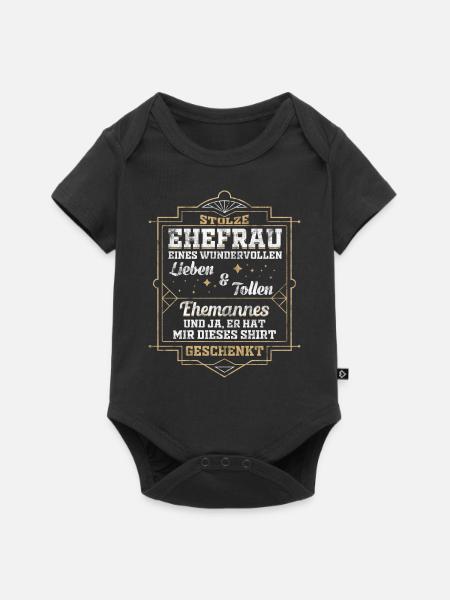 Ehefrau Liebe Partnerschaft Geschenk - Baby Premium Kurzarmbody - Schwarz
