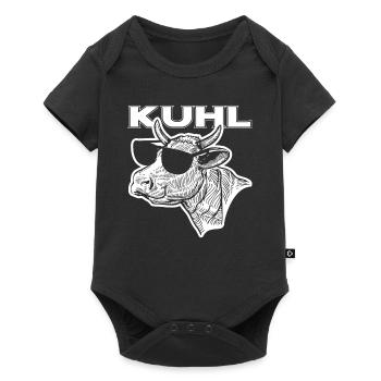 Landwirt Kuh Milchbauer Kuhl Geschenk - Baby Premium Kurzarmbody - Schwarz - Vorne