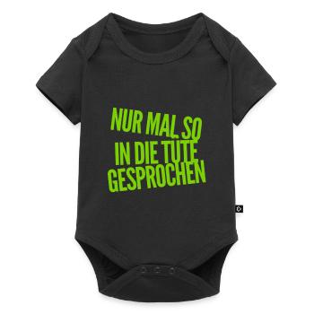 Nur mal so in die Tüte gesprochen - Baby Premium Kurzarmbody - Schwarz - Vorne