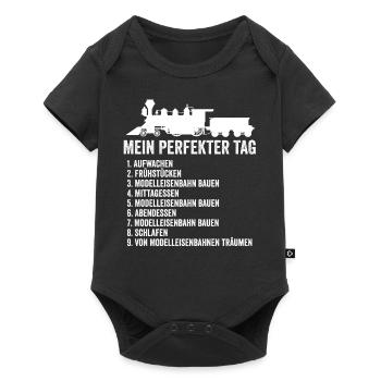 Modellbauer Geschenk - Baby Premium Kurzarmbody - Schwarz - Vorne