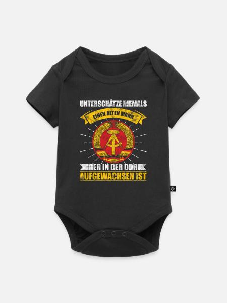 DDR Ossi Ostdeutschland - Baby Premium Kurzarmbody - Schwarz