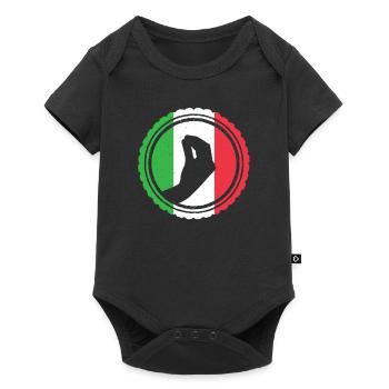 Italy Italian flag hand gesture gift - Baby Premium short-sleeve bodysuit - black - Front