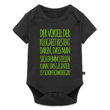 sich dumm stellen ist leicht - Baby Premium Kurzarmbody - Schwarz - Vorne