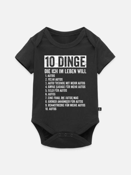 Auto Tuning Schrauber - Baby Premium Kurzarmbody - Schwarz