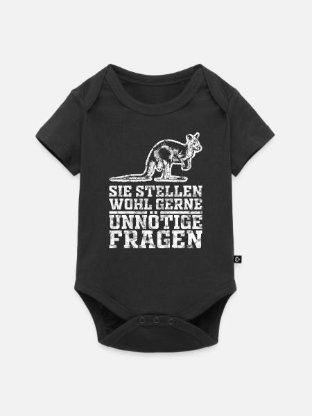 Känguru Känguru Känguru - Baby Premium Kurzarmbody - Schwarz