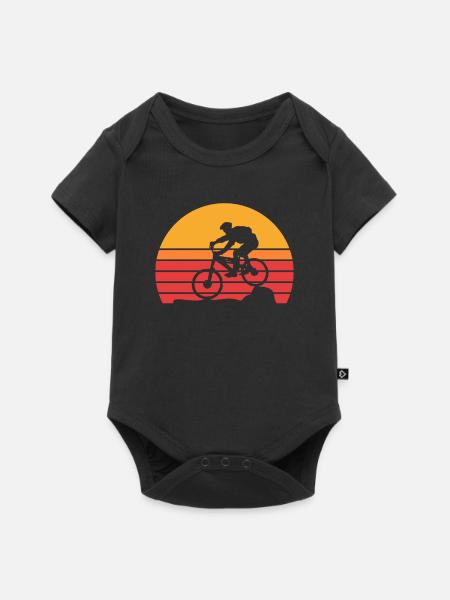 Freeride Downhill Mountainbikesport - Baby Premium Kurzarmbody - Schwarz
