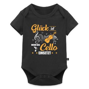 Cello Cellisten Musiker - Baby Premium Kurzarmbody - Schwarz - Vorne