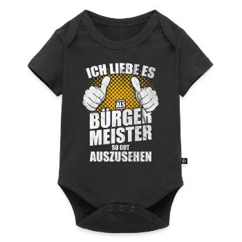Bürgermeister - Baby Premium Kurzarmbody - Schwarz - Vorne