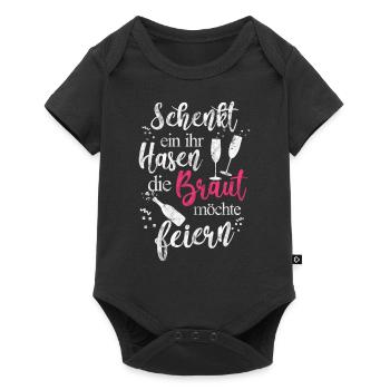 JGA Junggesellinnenabschied Mädelsabend Outfit - Baby Premium Kurzarmbody - Schwarz - Vorne