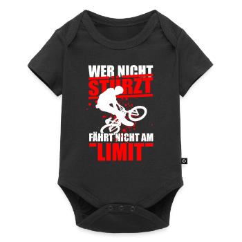 Mountainbiker Mountainbike Hobby - Baby Premium Kurzarmbody - Schwarz - Vorne