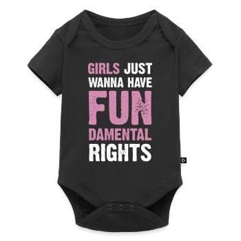 Mesdames les filles veulent juste avoir des droits fondamentaux - Body à manches courtes Premium Bébé - noir - Devant