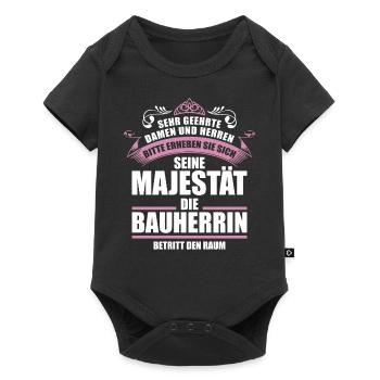 Lustiges Bauherrin Richtfest Geschenk - Baby Premium Kurzarmbody - Schwarz - Vorne