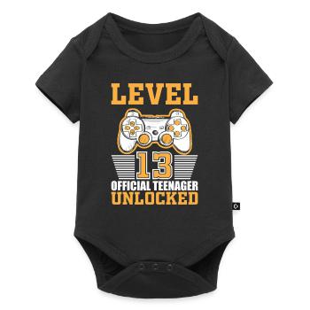 13e anniversaire gamer gambler teen cadeau - Body à manches courtes Premium Bébé - noir - Devant