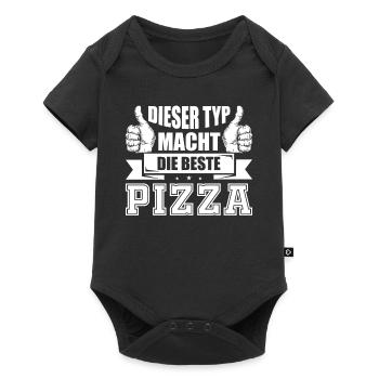 Pizzabäcker - Baby Premium Kurzarmbody - Schwarz - Vorne