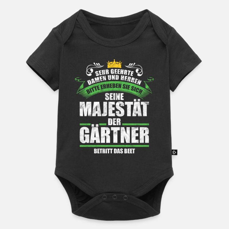 Gartenarbeit Gärtner Sprüche Geschenkidee - Baby Premium Kurzarmbody - Schwarz