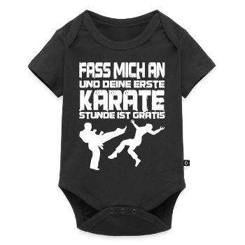 Karate lustiger Spruch Kampfsport Kampfkunst - Baby Premium Kurzarmbody - Schwarz - Vorne