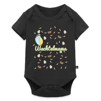 Wachtelmama Wachtel Tierzucht Landwirtschaft Bauer - Baby Premium Kurzarmbody - Schwarz - Vorne