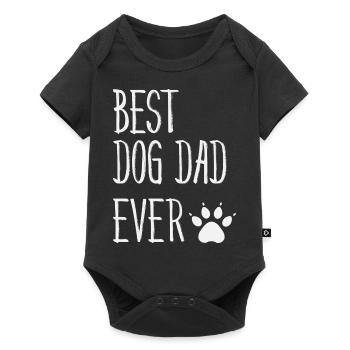 Best dog dad ever - Baby Premium Kurzarmbody - Schwarz - Vorne