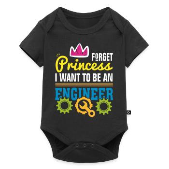 No princess but engineer - Baby Premium short-sleeve bodysuit - black - Front