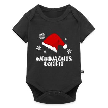 Weihnachtsoutfit Christmas Xmas Weihnachten - Baby Premium Kurzarmbody - Schwarz - Vorne