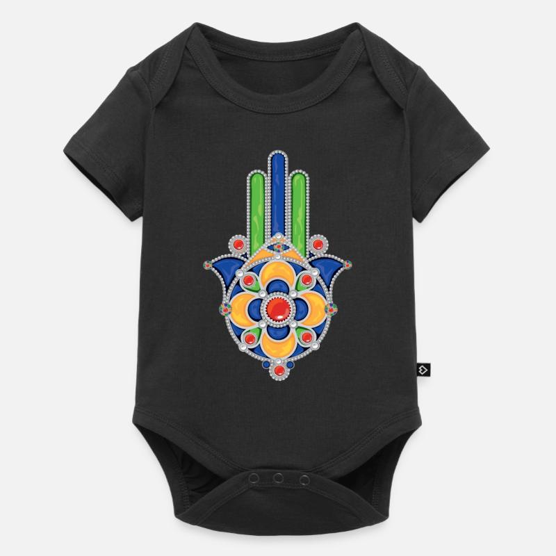 khamssa bijoux kabyle - Body à manches courtes Premium Bébé - noir