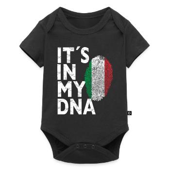 Es Ist In Meiner DNA Italiener Genetik Italien - Baby Premium Kurzarmbody - Schwarz - Vorne