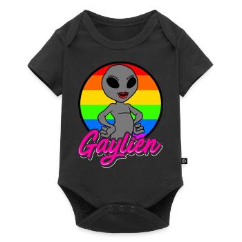 Gaylien LGBT Gay Pride Alien Apparel - Body à manches courtes Premium Bébé - noir - Devant