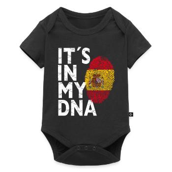 IT'S IN MY DNA Spain Flag Pride National Country - Baby Premium Kurzarmbody - Schwarz - Vorne