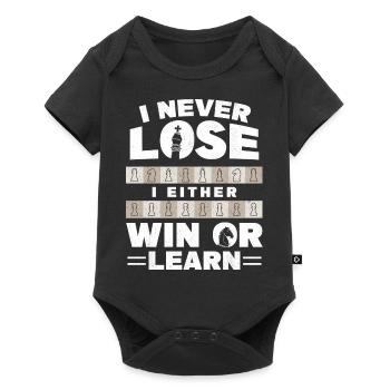 Funny Chess Player Gift I Never Lose I Either Win - Baby Premium short-sleeve bodysuit - black - Front