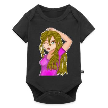 Dread Lady Dreads are Beautiful blonde dreads - Baby Premium short-sleeve bodysuit - black - Front