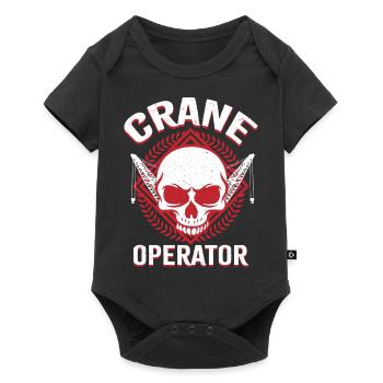 Crane operator Crane driver - Baby Premium short-sleeve bodysuit - black - Front